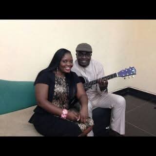 With Asu Ekiye during Imela video shoot