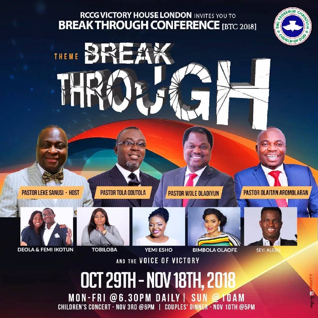 RCCG Victory House Concert Event Flyer, London