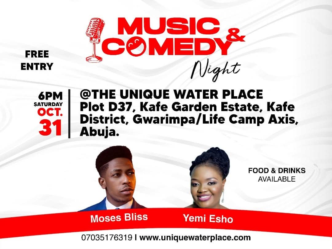 Event flyer with Moses Bliss