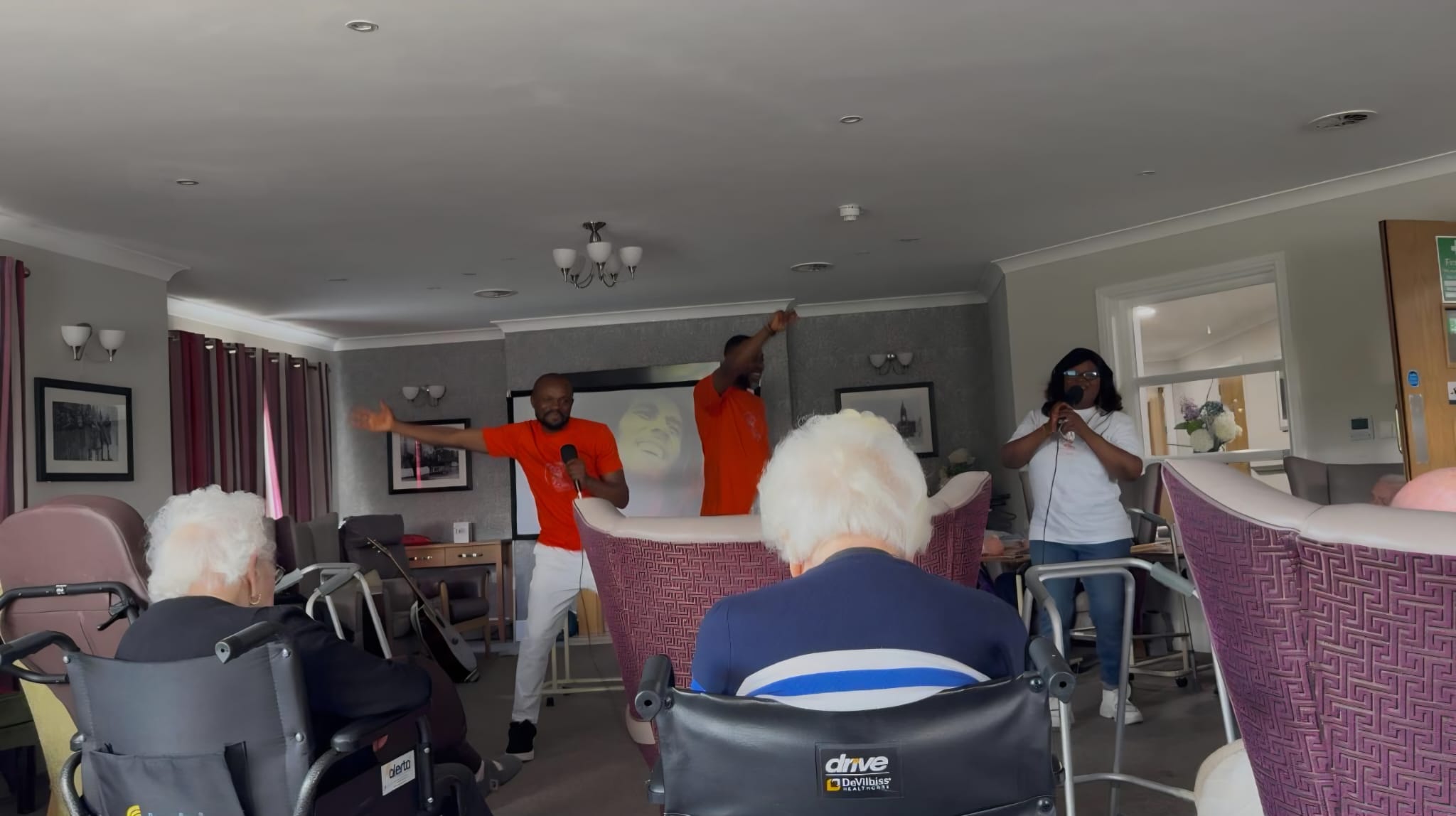 Performing during our Care Home Music Outreach at Kingfisher Court Doncaster