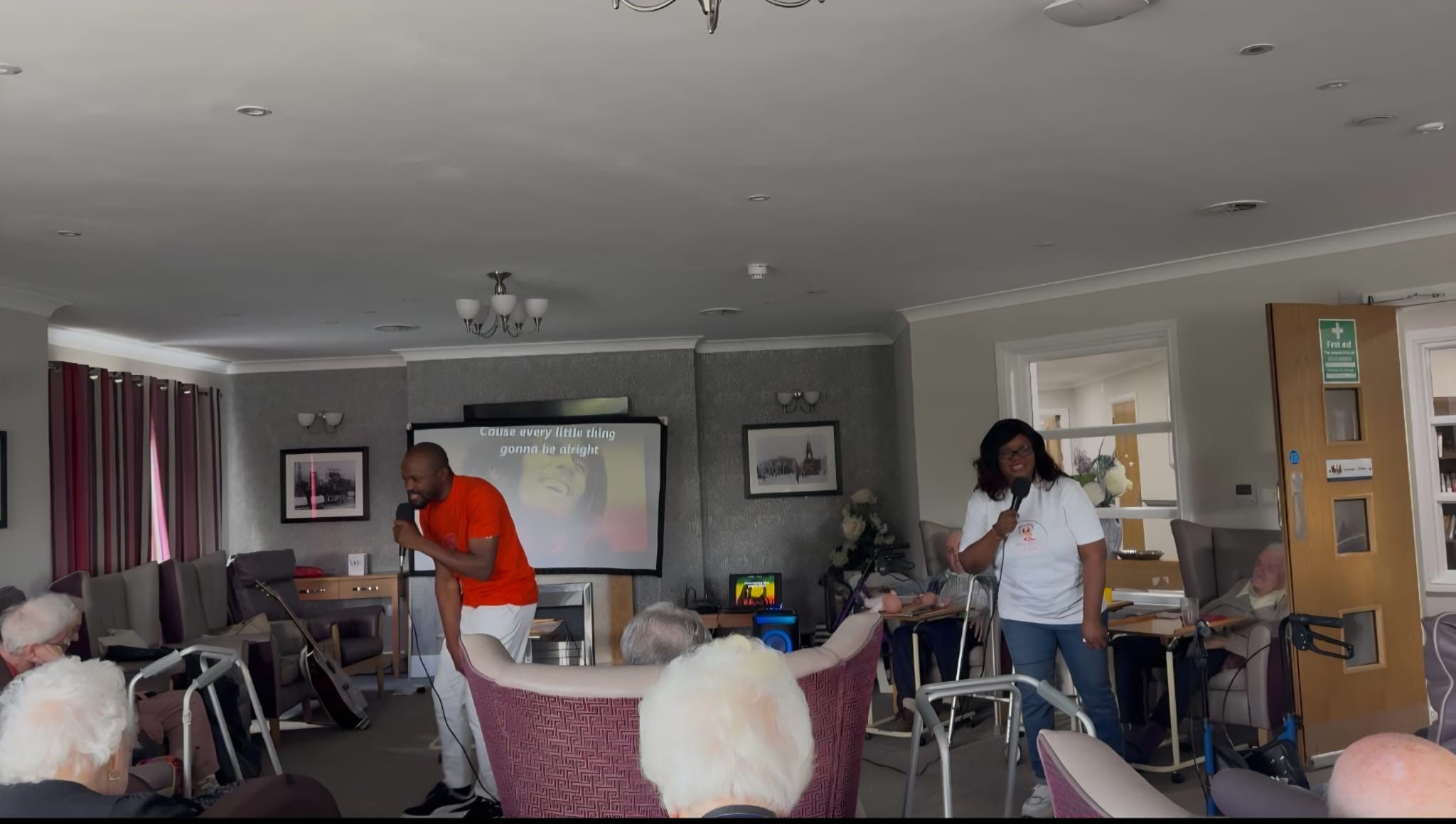 Performing during our Care Home Music Outreach at Kingfisher Court Doncaster