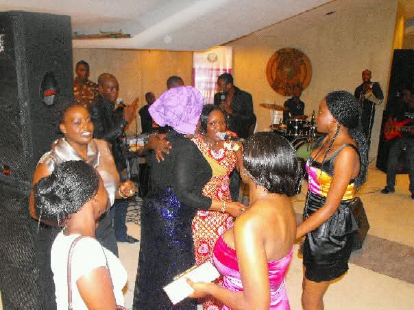 Singing on stage in a Birthday party